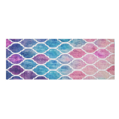Luxurious Woven Cotton Cushioned Thick Kitchen Mat Runner Rug - Anti-Fatigue, Anti-Skid, - 18''X48''