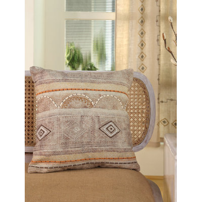 Boho Linen Throw Pillow Cover 