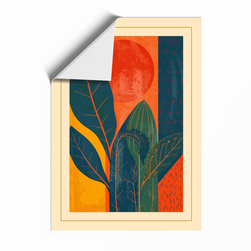 Plant In Warm Light Botanical - Print, Unframed, A4 - 29.7 x 21.0 cm
