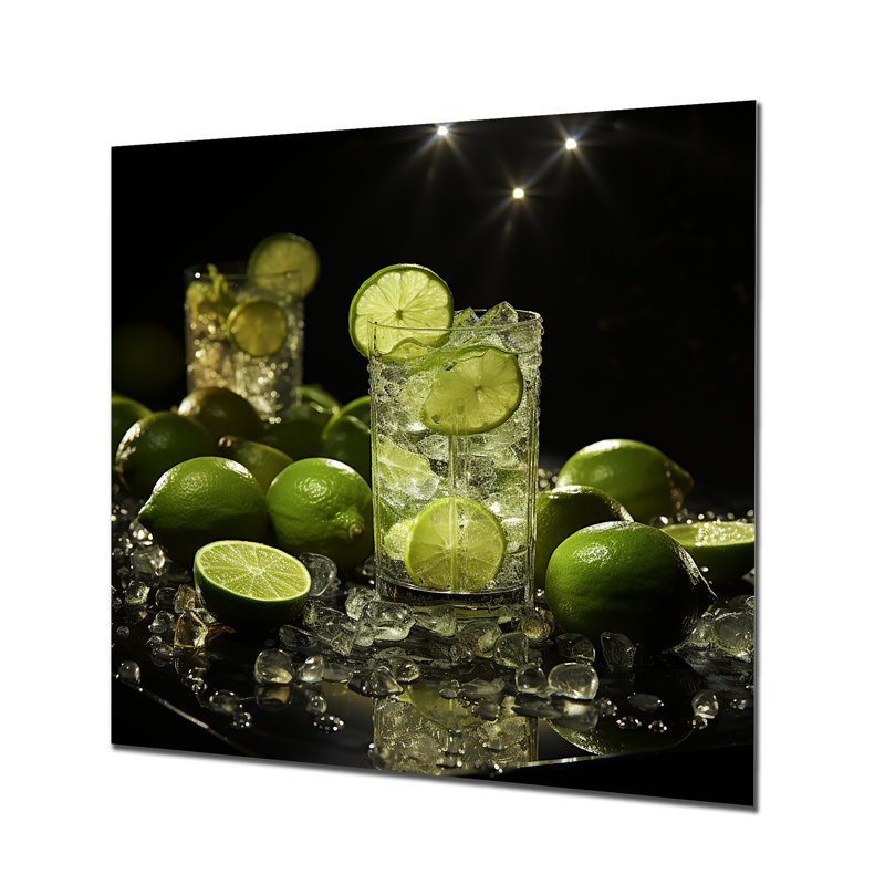 Mojito Meadows Cokctails - cocktails, art mural en métal, H 29 po x l 29 po
