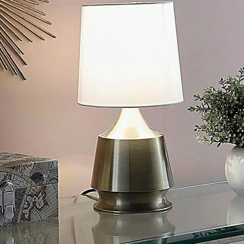 Lampe de table en laiton antique 14 pouces Ellis