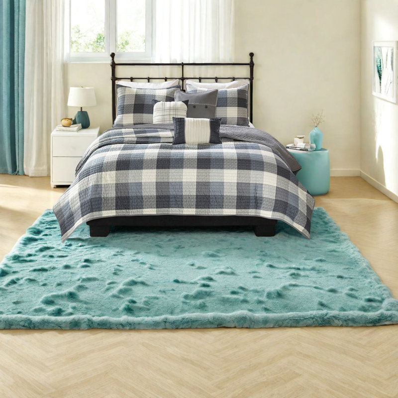 Cozy Grey Bedding Sets, Polyester Herringbone, Farmhouse Style For Home