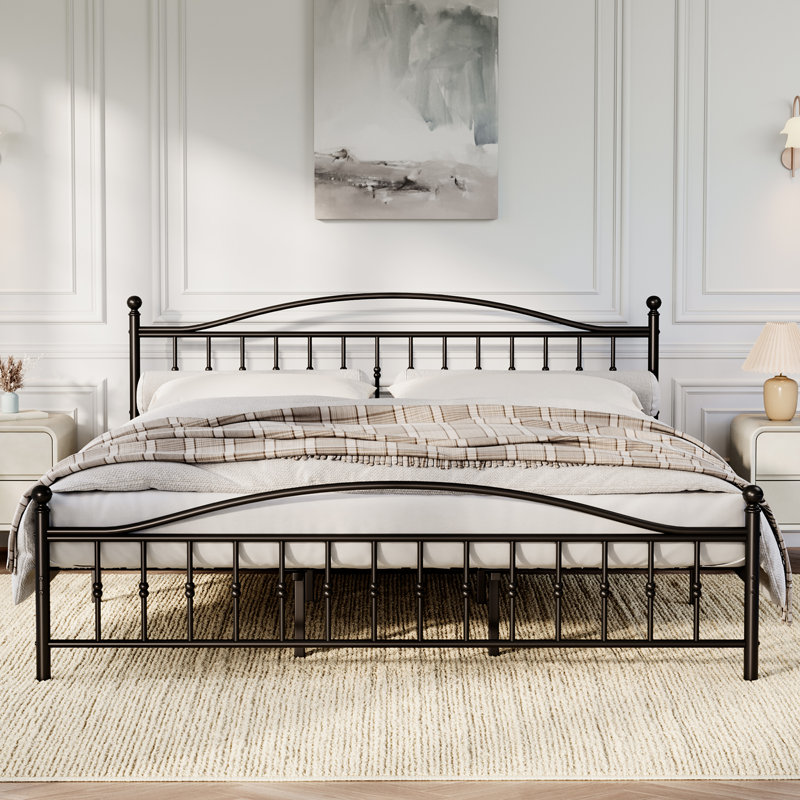 Sturdy Metal Platform Bed Frame, King