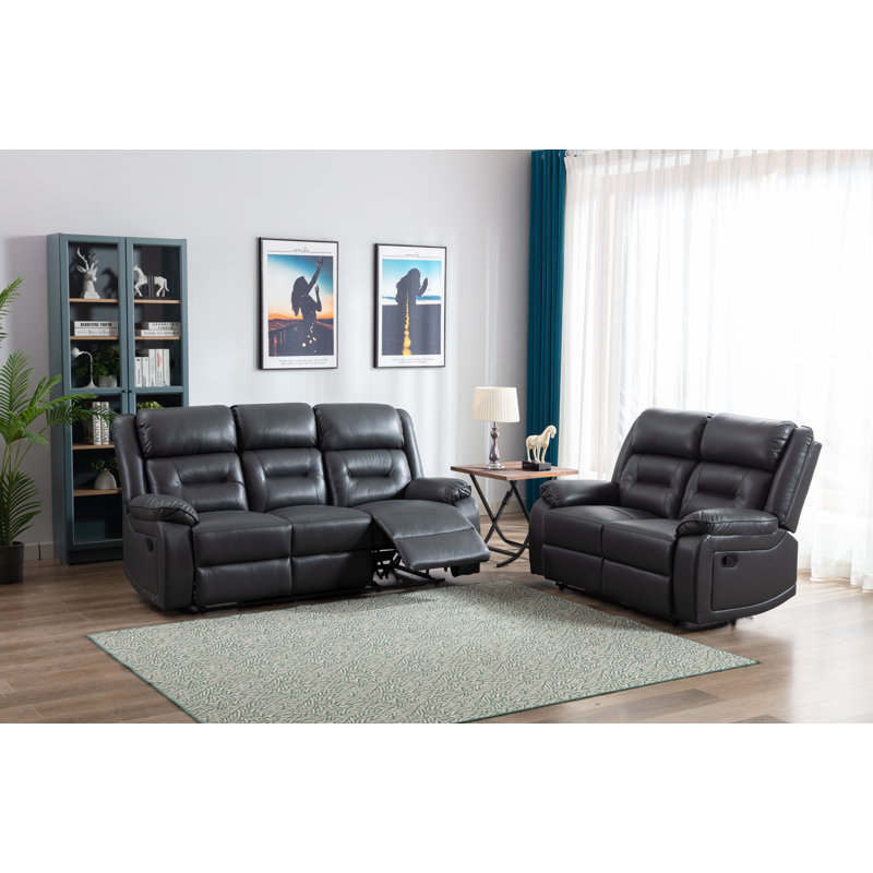 Causeuse inclinable 61 po avec accoudoirs coussinés, Polyester gris