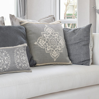 Hand Woven Medallion Cotton Throw Pillow Cover