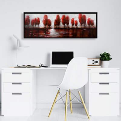 Red Trees Print On Canvas