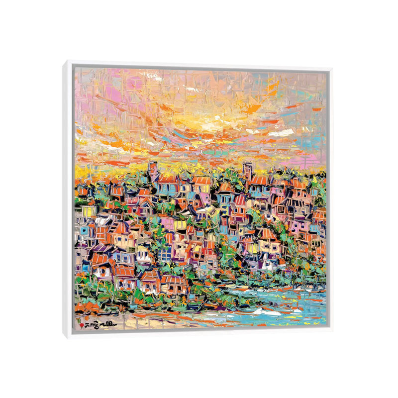 « Sun Coast » par Joachim McMillan, reproduction d’art, Toile blanche encadrée, Pas de tapis, H 37 po x l 37 po x P 1,5 po