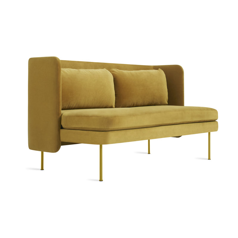 Bloke Loveseat, Ochre Velvet 100% Polyester