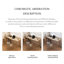 Blanc + bureau en L en bois massif Burlywood + fer-2069095222