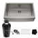 KRAUS Standart PRO™ 33-in Single Bowl Farmhouse Kitchen Sink with WasteGuard™ Garbage Disposal