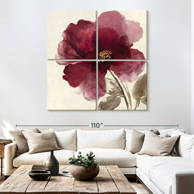 Harnek Crimson Peony II, H 74 po x l 74 po