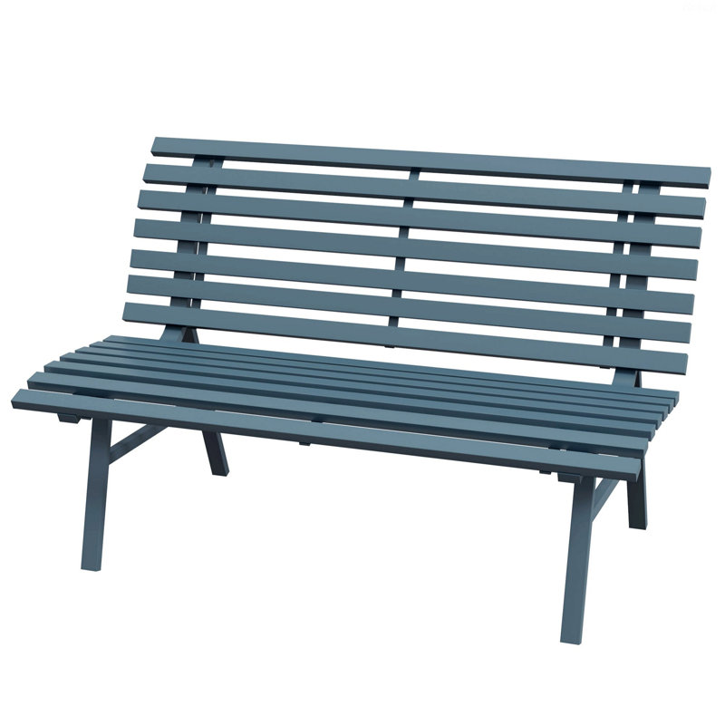 Bench, Garden Bench, Outdoor Patio Bench, Blue