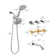 Dual Shower Head Combo With Tub And Shower Trim Kit With Rough-in Valve