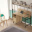 Bureau d'ordinateur avec armoire Milica 47,24 po Milica