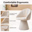 Chaise d'appoint rembourrée en tonneau avec tissu chenille, fauteuil de salle à manger pivotant, fauteuil de coiffeuse confortable avec dossier incurvé pour la salle de maquillage -1476997438