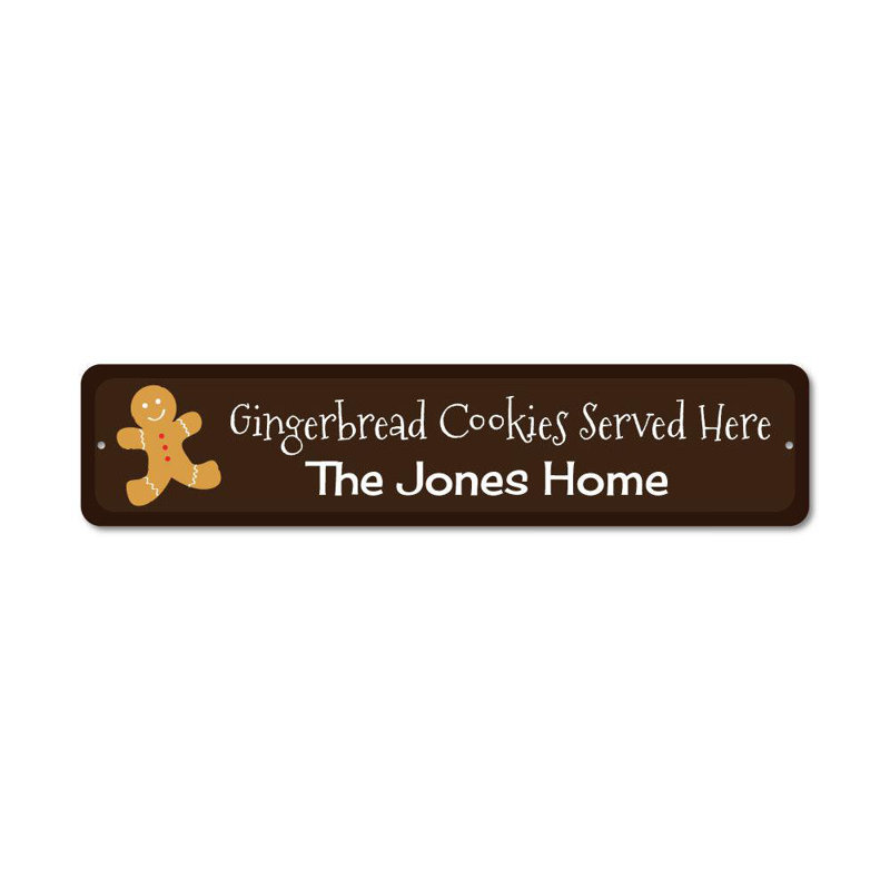 Plaque en aluminium Gingerbread Cookies, H 6 po x l 24 po x P 0,06 po, Oui