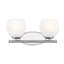 Meuble-lavabo chromé 2 lumières Novalie-123223069