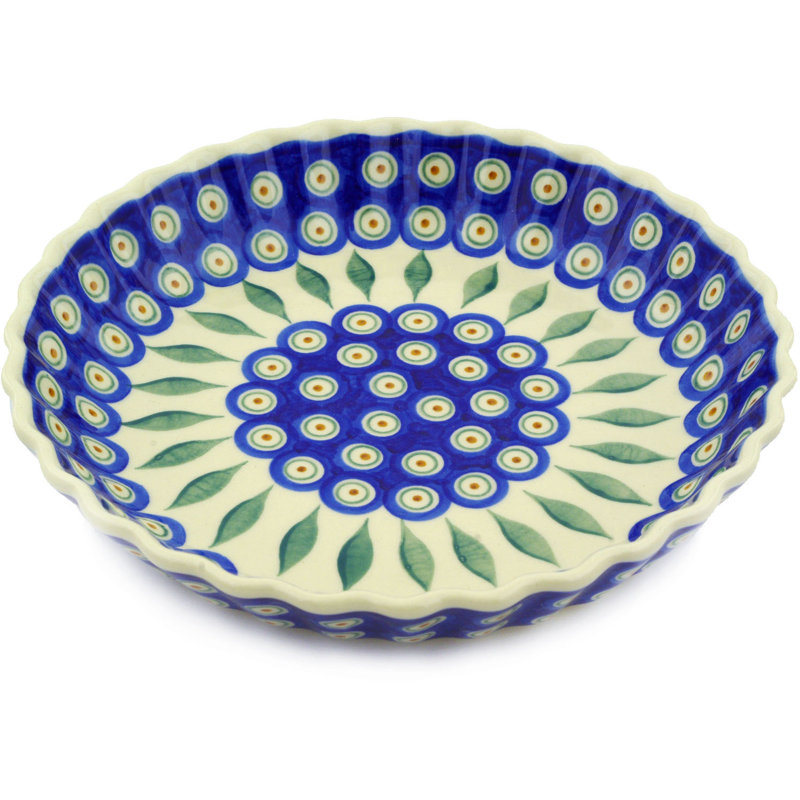 Plat à tarte cannelé polmedia peacock