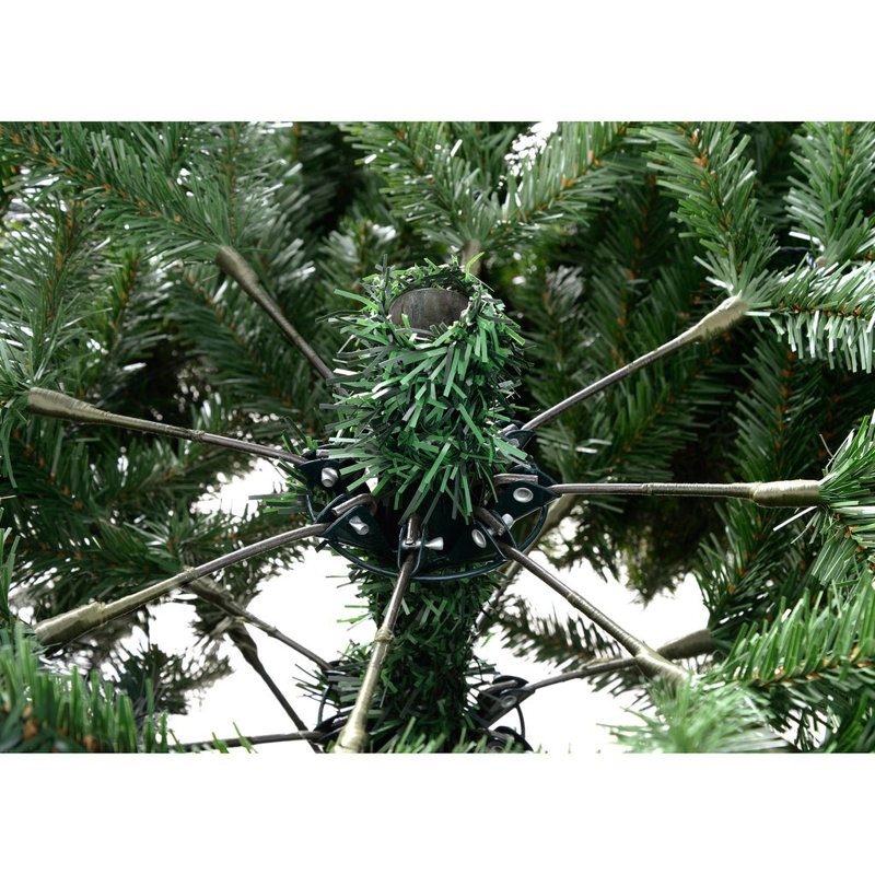 Lighted Artificial Pine Christmas Tree, 4.92ft H x 4ft W x 4ft D
