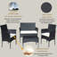 Ensemble de 4 meubles d'extérieur en rotin pour canapé-809261299-830333783