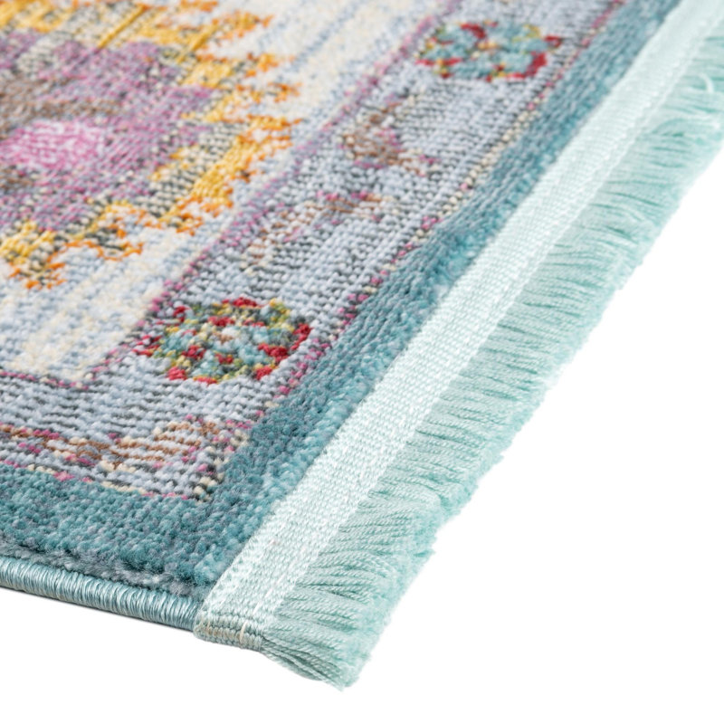 Tapis Paragon_Aqua et bleu, Rectangle 2 pi 2 po x 3 pi