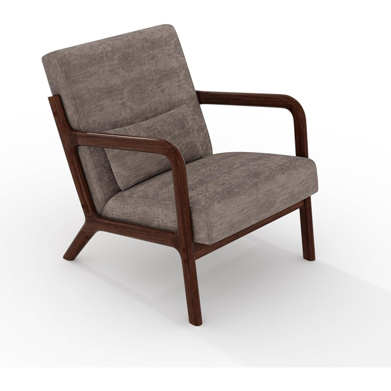 Fauteuil d'appoint lombaire MidCentury, Brown