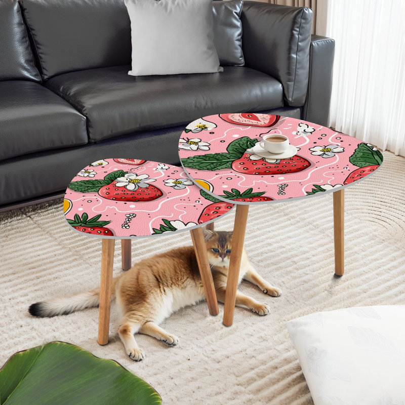 Ensemble de 2 tables basses gigognes Triangle