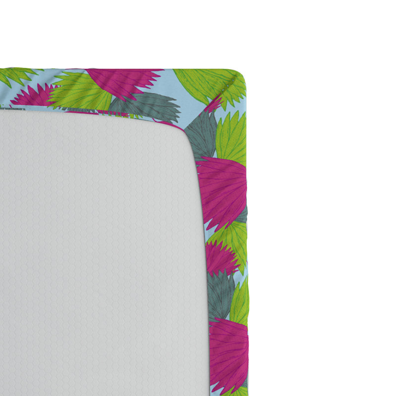 Microfiber Floral Fitted Sheet, Full Fitted Sheet