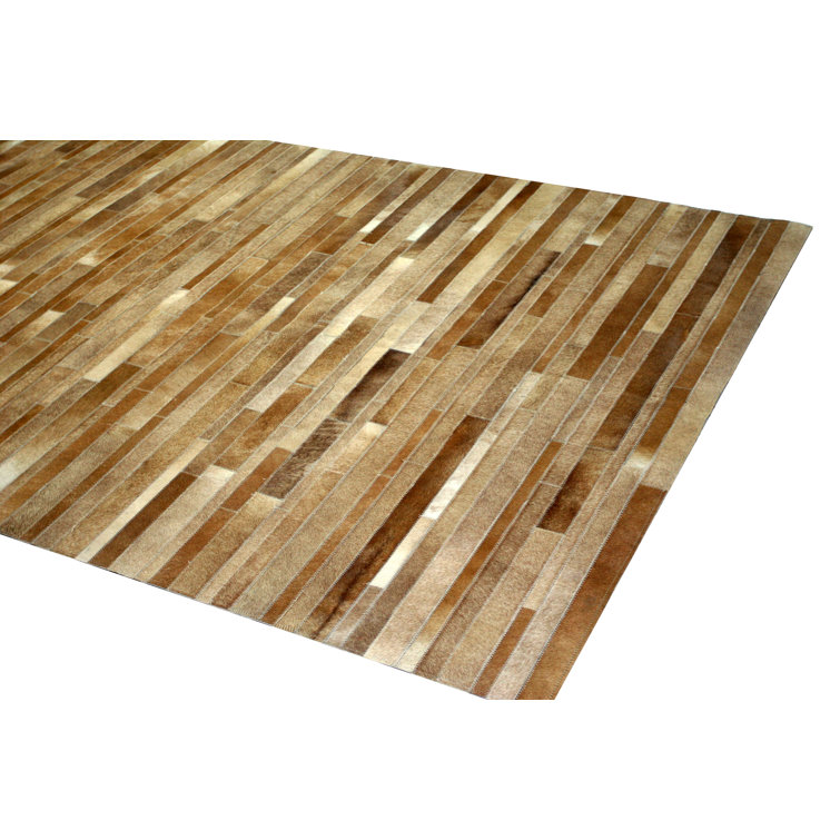 Morrison Cowhide Geometric Area Rug in Gray