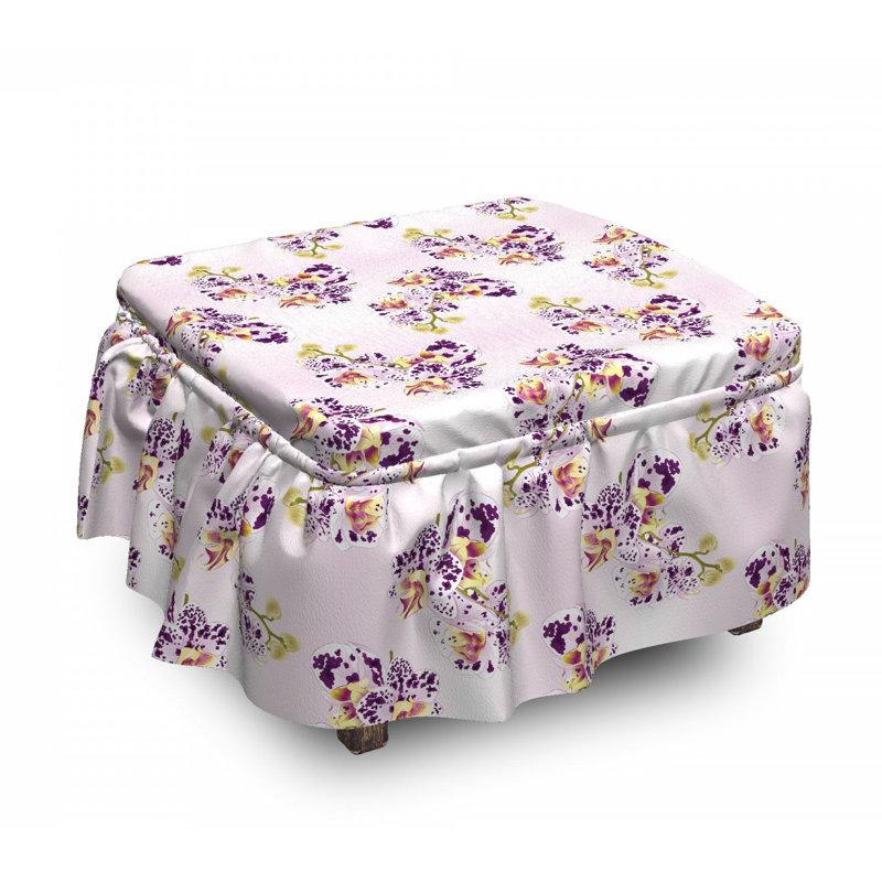 Housse pour repose-pieds dégradé oriental fleurs