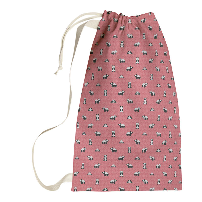 Kitterman Fabric Laundry Bag with Handles, Large (76.5" H x 29.5" W x 1.5" D), Red