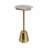 Mercer41 23" Reykur Short Raw Agate Table, White/Gold-717386489-717386488-717386486