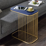 Aviena Blue and Gold Finish Display & Utility functioned Accent Table