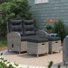 Acuff All-Weather 3-Piece Set with 1 Two-Seat Reclining Bench and Two Ottomans With Cushions