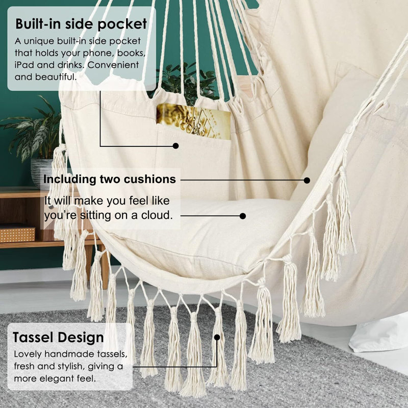 Chaise hamac Cirino, Blanc