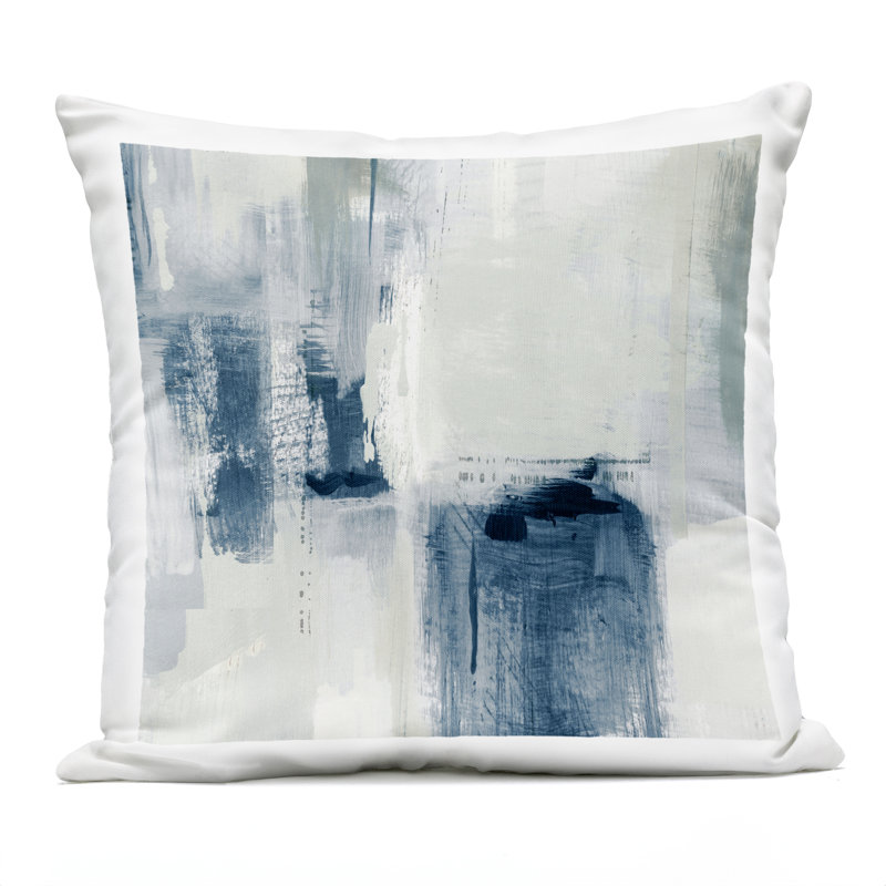 Coussin d'extérieur à imprimé géométrique Layered Illusion, design par Susan Jill