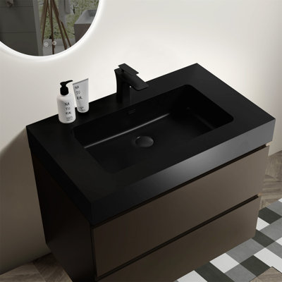 Meuble-lavabo de salle de bain 30 po avec tiroir et armoire de rangement Alice