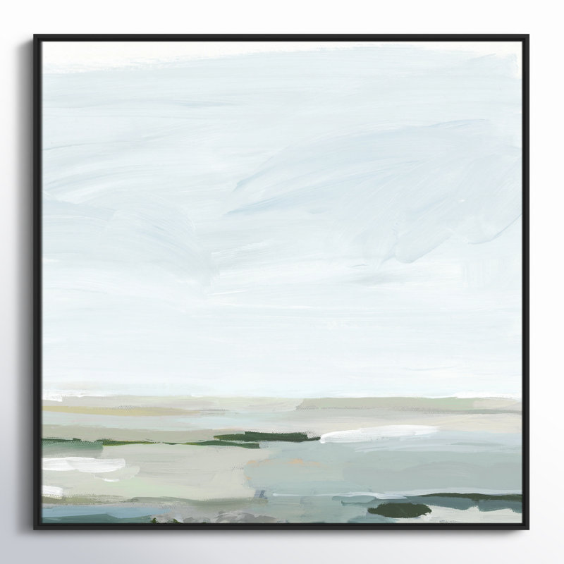 Catrena Pure Stillness - Floater Frame Painting Print on Canvas, Black , 46.5" H x 46.5" W