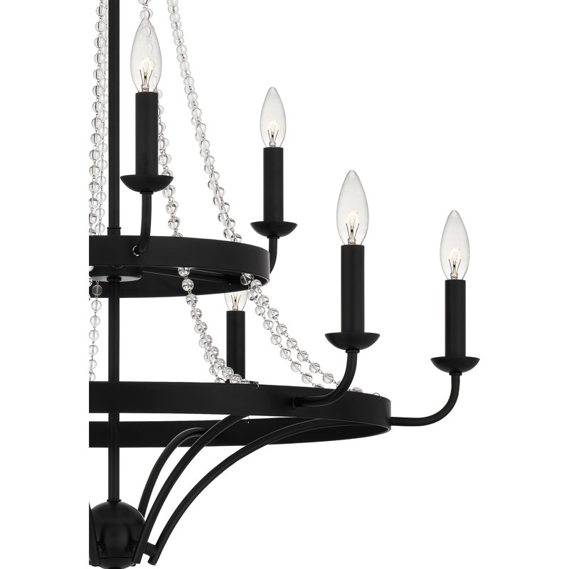 Lustre noir mat 9 lumières Adelaide