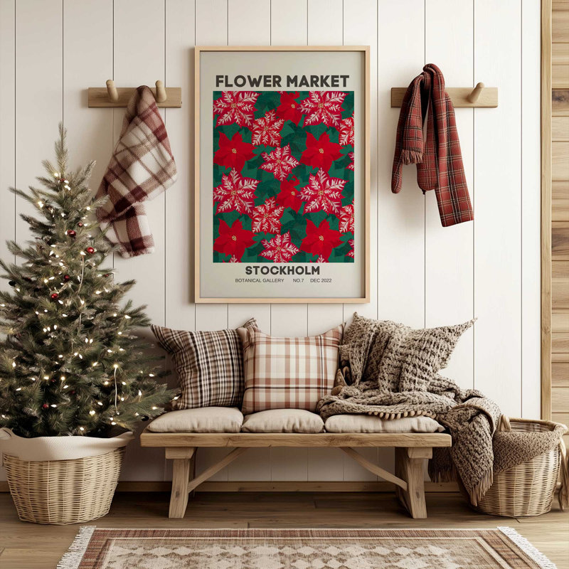 Marché aux fleurs des Fêtes I, 17.25" H x 13.25" W, Cadre simple en chrome poli poli
