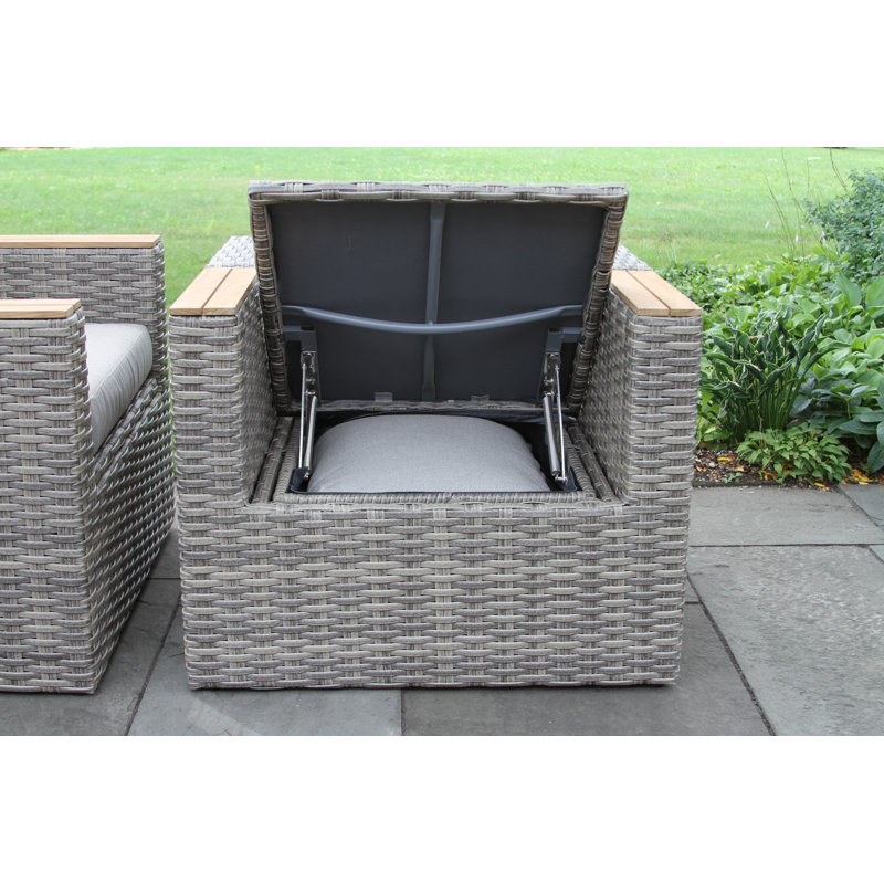 Vinecia 4 Piece Teak Seating Group with Cushions