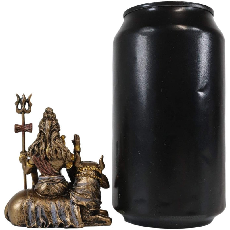 Figurine miniature Vastu de l'est du Bouddha, Mahadeva Shiva assis sur Nandi