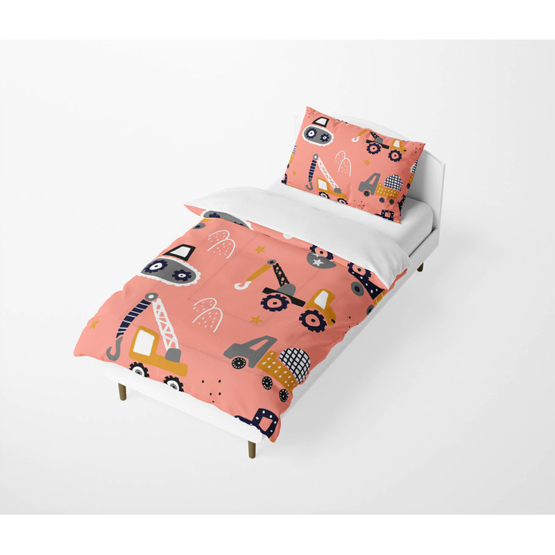 Construck Decorative Lightweight Comforter Set, Pink Geometric