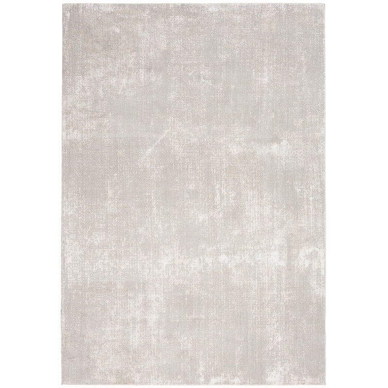 Tapis ivoire / gris Lilianna, Rectangle 3 pi 11 po x 5 pi 11 po