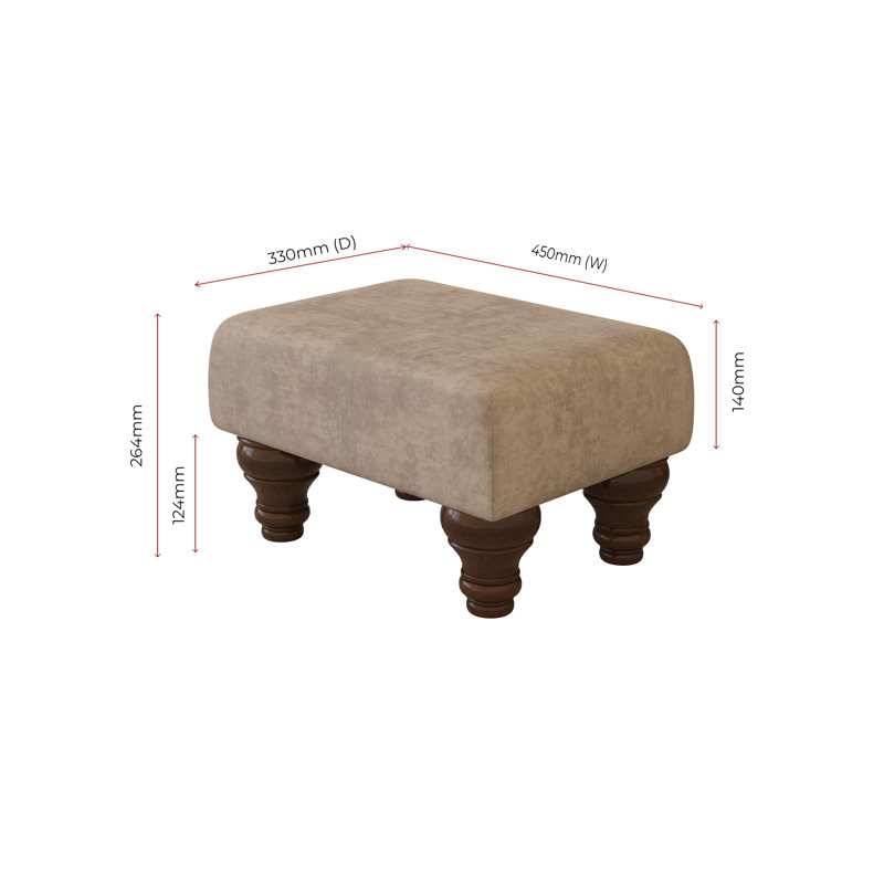 Autryville Wood Turned Leg - Plush, Mahogany, Velvet, Fog Grey
