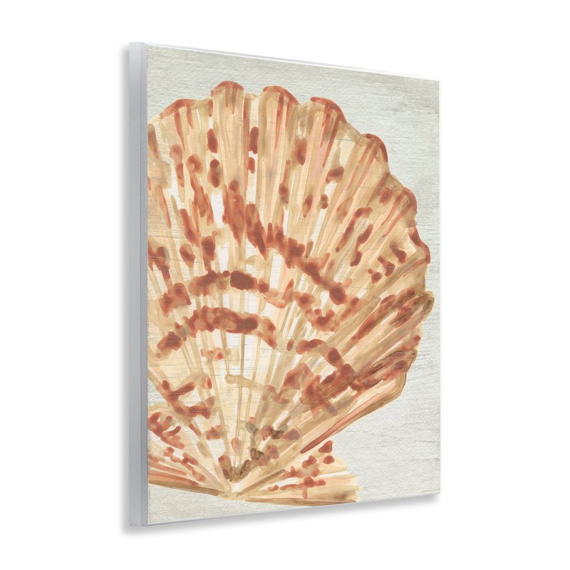  Art mural sur bois de palourde brun clair et beige par June Erica Vess