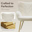 Chaise d'appoint moelleuse en laine d'agneau-707069943