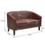 Petite causeuse rembourrée en similicuir Oscar-510454416