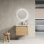 Meuble-lavabo mural 28 po avec lavabo en céramique blanche et porte à fermeture en douceur, emballage KD, contreplaqué