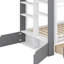 Lit de maison moderne avec tiroirs de rangement, tablettes et conception compacte-386572796